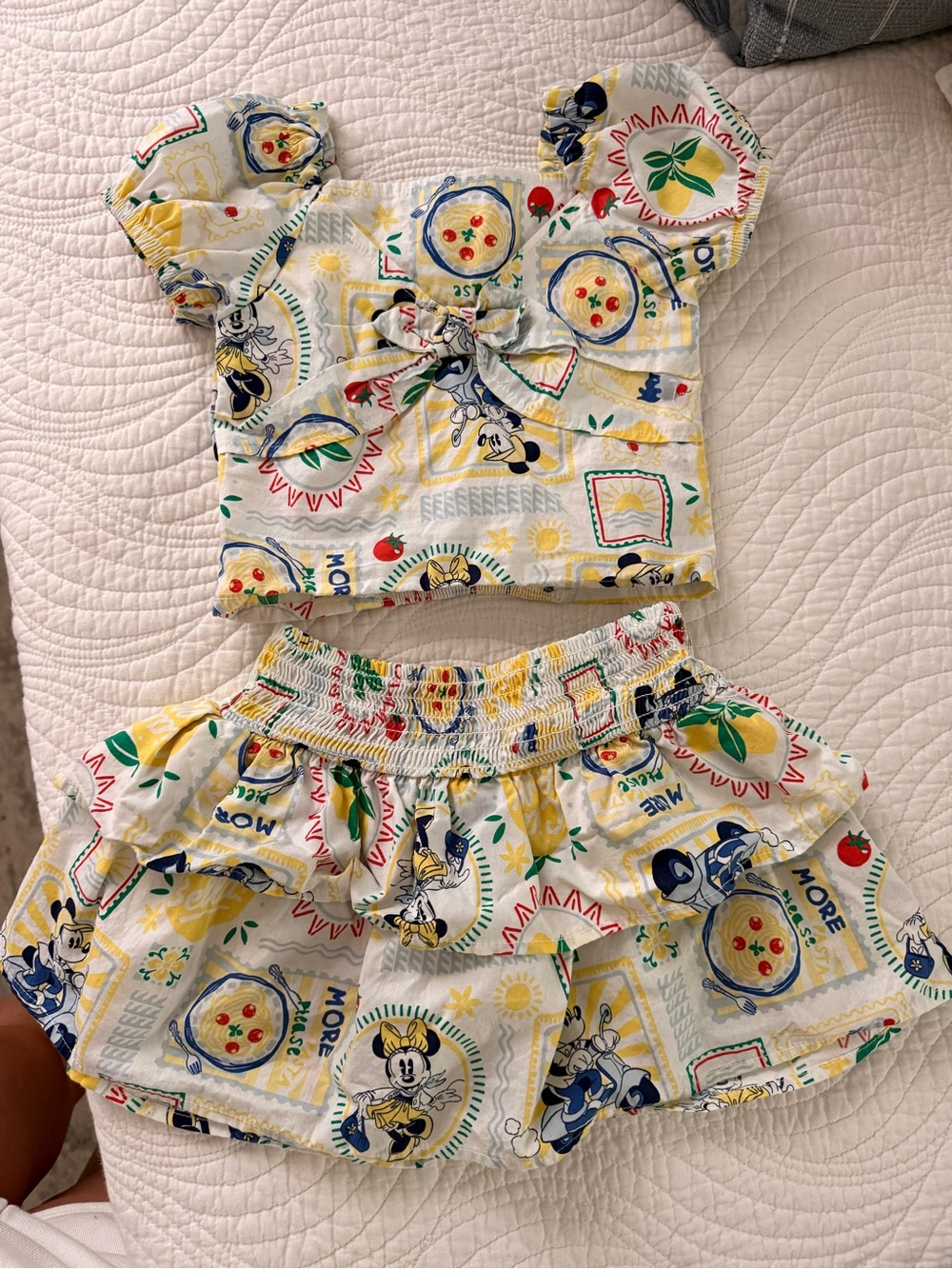 Minnie/Mickey Two-Piece Top & Skirt Set -  3T BUT Fits like 2T!!